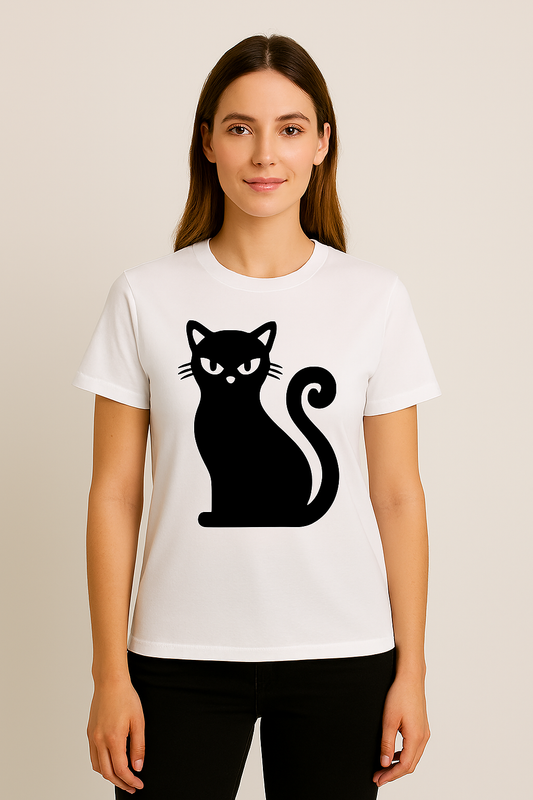 The Black Cat Graphic Unisex Oversized T-Shirt