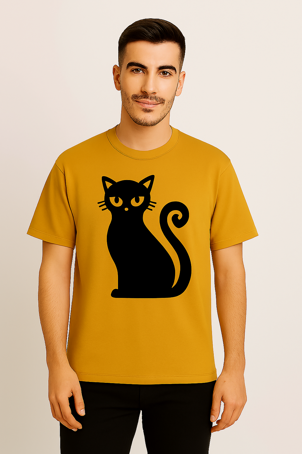 The Black Cat Graphic Unisex Oversized T-Shirt