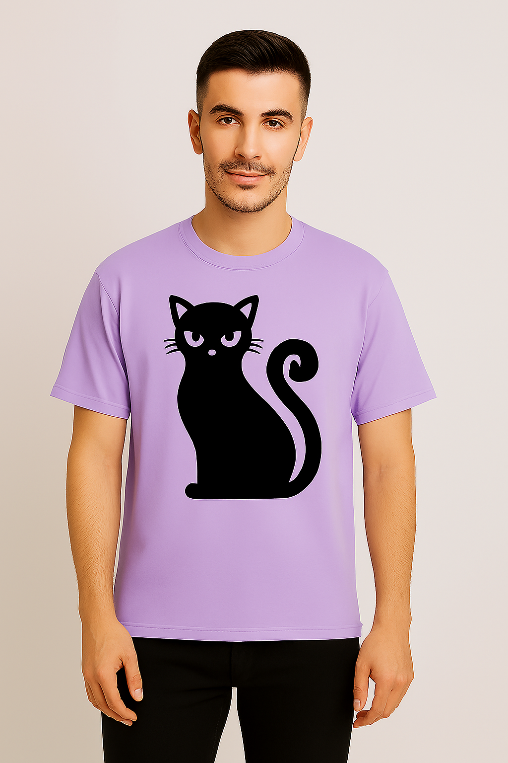 The Black Cat Graphic Unisex Oversized T-Shirt