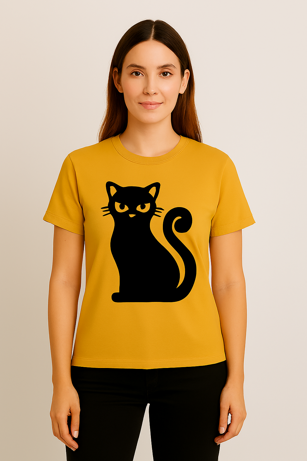 The Black Cat Graphic Unisex Oversized T-Shirt