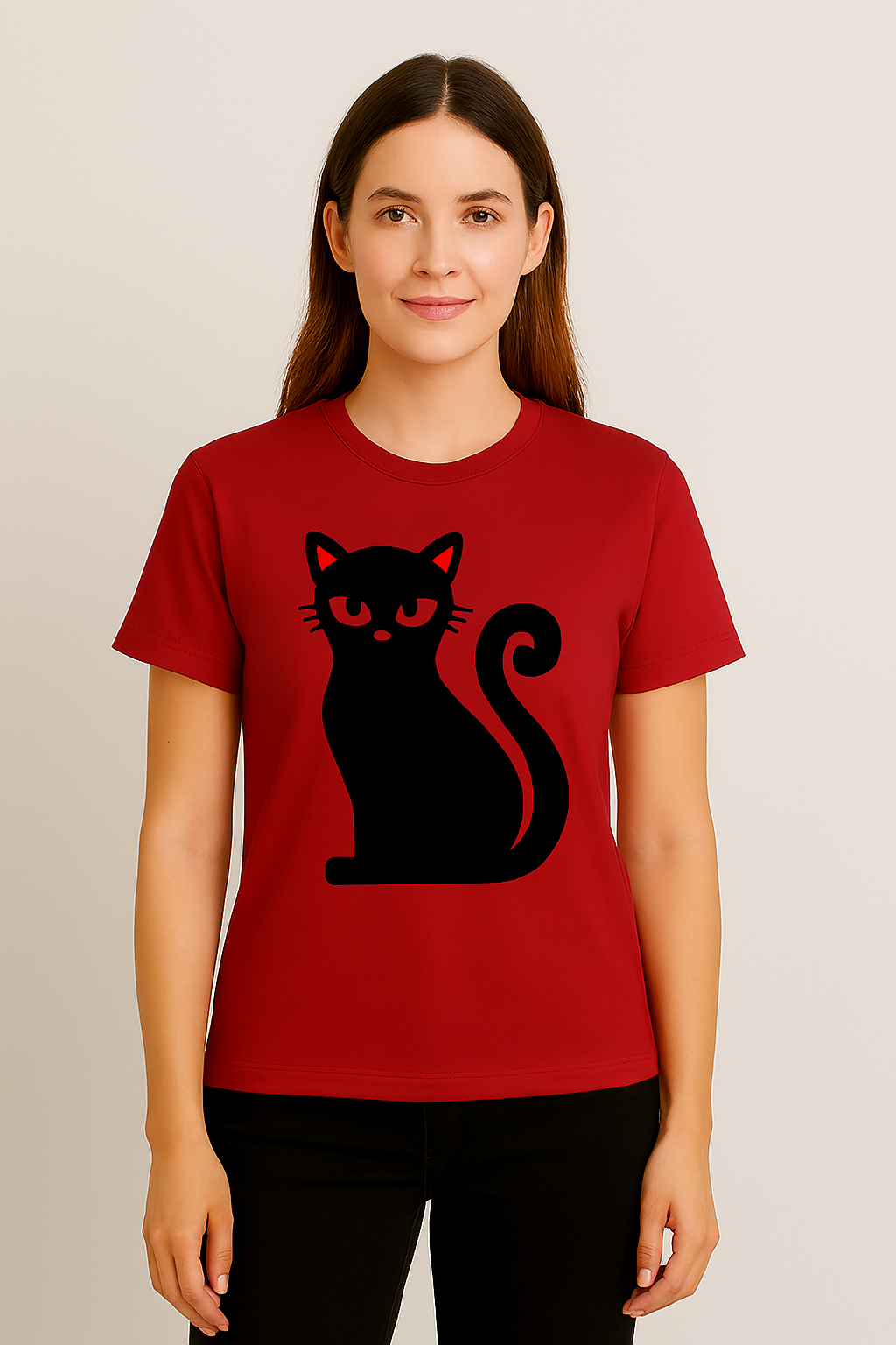 The Black Cat Graphic Unisex Oversized T-Shirt