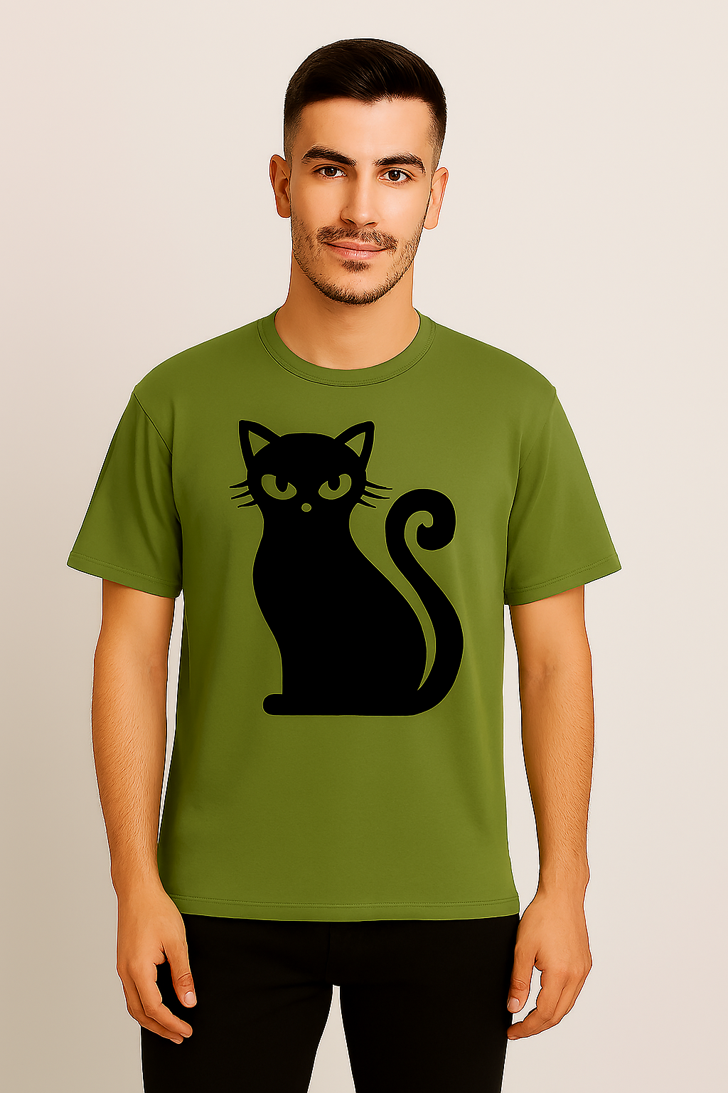 The Black Cat Graphic Unisex Oversized T-Shirt